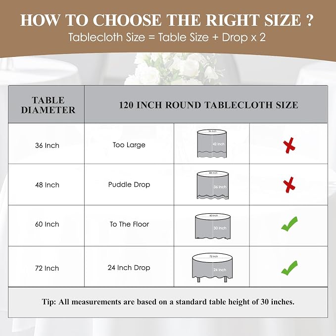 Round Tablecloth 120 Inch Tablecloth 6 Pack Navy Blue Table Cloths Washable Decorative Linen Polyester TableClothes Cover for Dining Table Banquets Buffet Parties and Wedding
