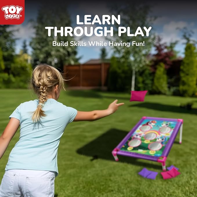 TOY Life Bean Bags Toss Game, Cornhole, Outdoor Toys for Kids Ages 4-8, Corn Hole, Cornhole Set, Sports & Outdoor Play Toys, Outside Toys for Kids Ages 4-8, Outdoor Activities for Kids, Backyard Toys