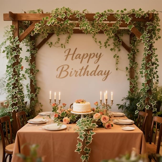 ucky Ivy Vines 71 Inch 4 Pcs Artificial Plant Silk Fake for Wall Hanging Decor Greenery Ceiling Decor Home Decor Outdoor Decor Wedding Decoration Vines Aesthetic Room Decor （White）