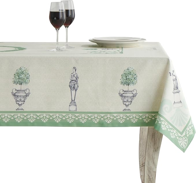 Maison d' Hermine Table Cloth Rectangle Table 100% Cotton 60 x 108 Inches Tablecloth Reusable Decorative for Dining Kitchen Room Farmhouse Party Home Hotel Restaurant Spring Summer - Jardin Du Roy
