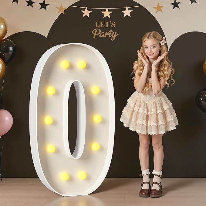 Marquee Letters 4 Feet Tall, 4FT Large Light up Letters O, Big Sign O with Warm White Light for Birthday HOCO Wedding Proposal Engagement Graduation Party Backdrop Decorations