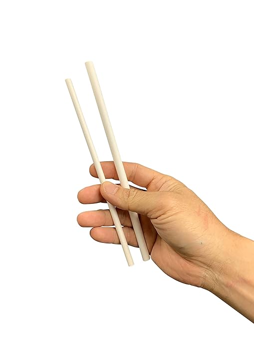 350 Count | Kingseal Disposable Paper Drinking Straws, Unwrapped, WHITE, 7.75 Inch Length x 8mm Diameter, "Giant" Size, White, Biodegradable, Earth Friendly, Bulk Pack - 1 Box of 350 Straws