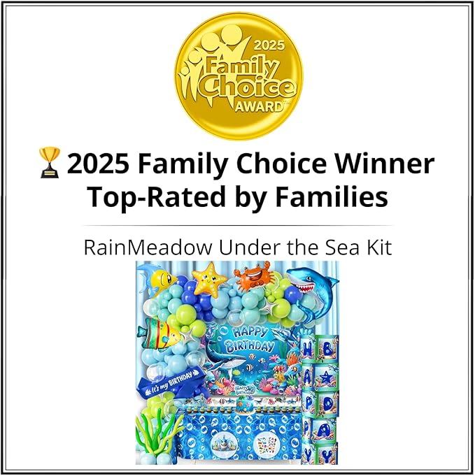 179 Pc Premium Under the Sea Party Decorations – Ocean Themed Baby Shark Birthday Supplies with Balloon Arch Kit, Backdrop, Sea Creatures, Cake Toppers & Tablecloth – Underwater Party Decor for Kids