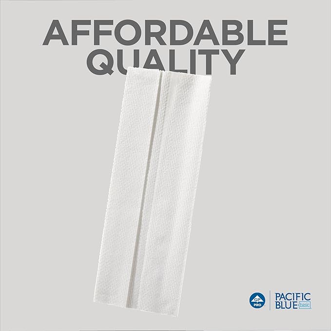 Pacific Blue Basic‚ C-Fold Paper Towels by GP PRO, White, 20603, 240 Towels per Pack, 10 Packs