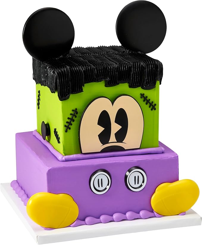 DecoSet® Disney Mickey Mouse Cake Topper, 7-Piece Topper Set with Ears, Eyes, Buttons and Shoes, Made of Food-Safe Plastic