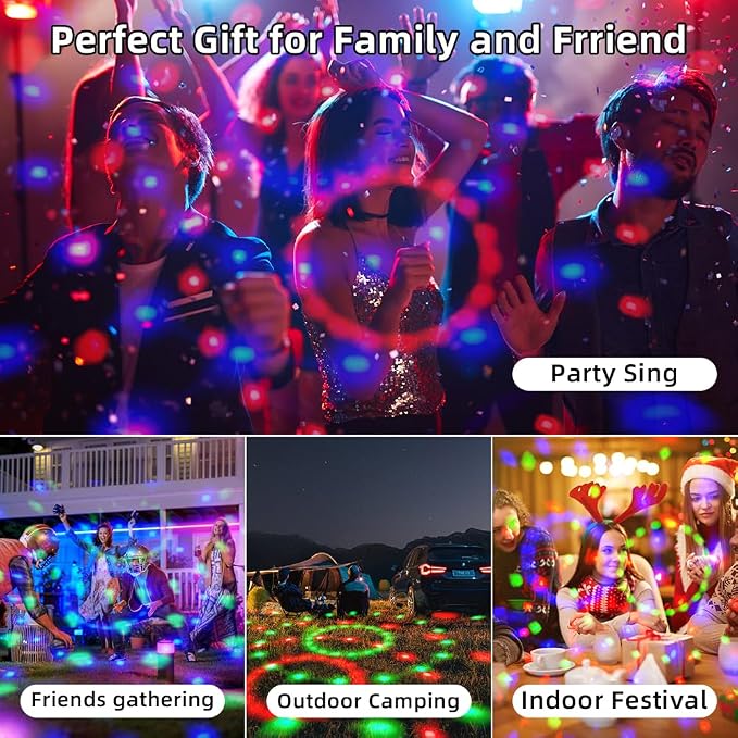 Party Lights Disco Balls Strobe Light for Parties with Remote Control for Home Room Dance Birthday Karaoke Stocking Stuffers New Years Eve Parties Decorations(2pack)