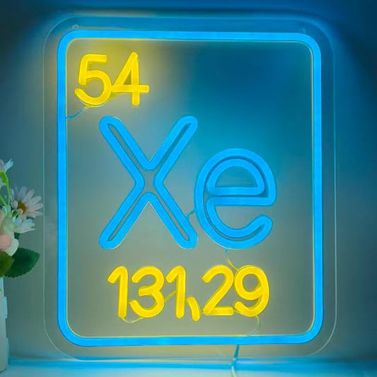 Periodic Table of Elements Neon Sign LED Neon Lights for Wall Decor, Classroom, Science Room, Study Room, Chemistry Lab Decor, Educational Neon Light Sign for Birthday Holiday Decoration