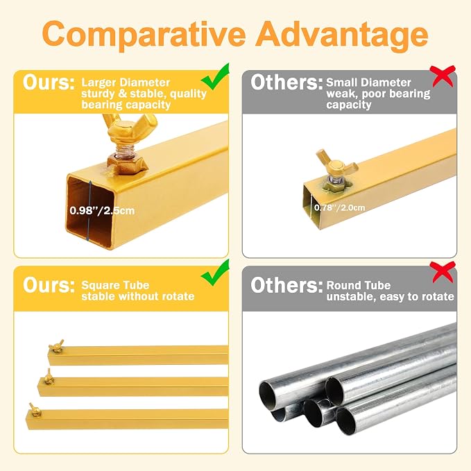 Putros Heavy Duty Backdrop Stand 8ft x 8ft Gold Pipe and Drape Kit Adjustable Metal Backdrop Sand for Wedding Photobooth Exhibition Decoration