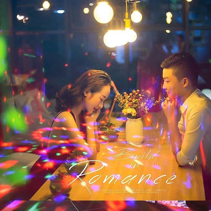 Disco Lights,Party Light QinGerS Dj Stage Light 7 Colors Sound Activated for Christmas Birthday KTV Club Romantic Decoration 2pcs