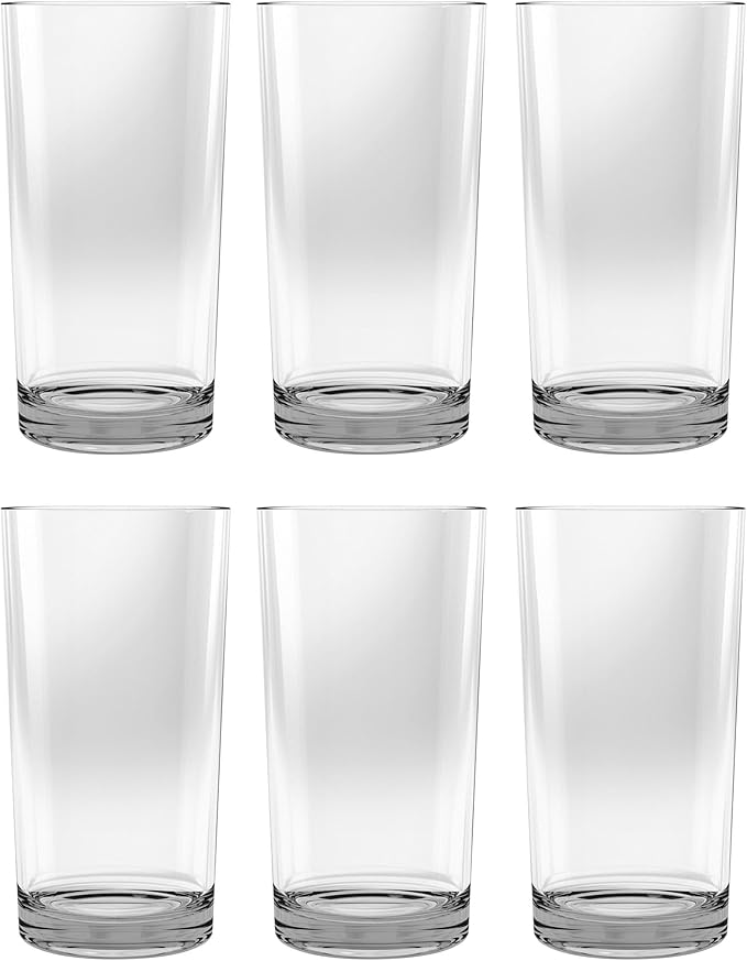 TarHong Montana Acrylic Heavy Base Drinking Glass - Clear - 24 oz - Set of 6