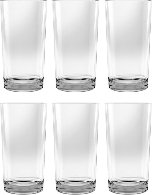 TarHong Montana Acrylic Heavy Base Drinking Glass - Clear - 24 oz - Set of 6