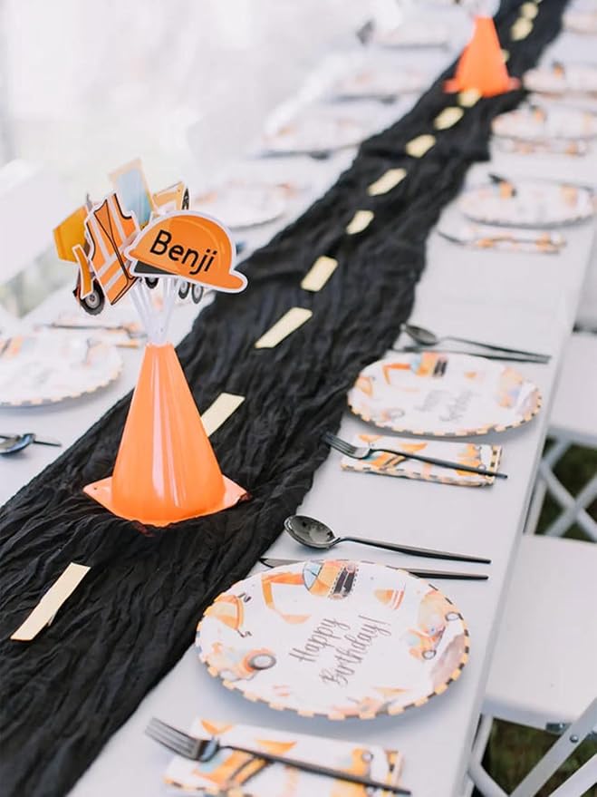 120 inch Black Cheesecloth Table Runners - 10Ft Long Cotton Gauze Holloween Table Runner Black Cheese Cloth Table Decor for Holloween Parties Decoration- Dark Table Runner