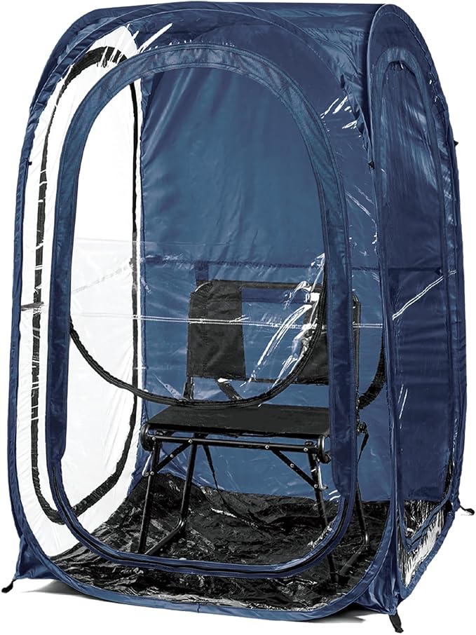 WeatherPod® Pop-Up Sports Tent 1-2 Person – Instant Setup MyPod™ Original Shark Tank All-Weather Shelter for Outdoor Sports, Rain, Wind & Cold