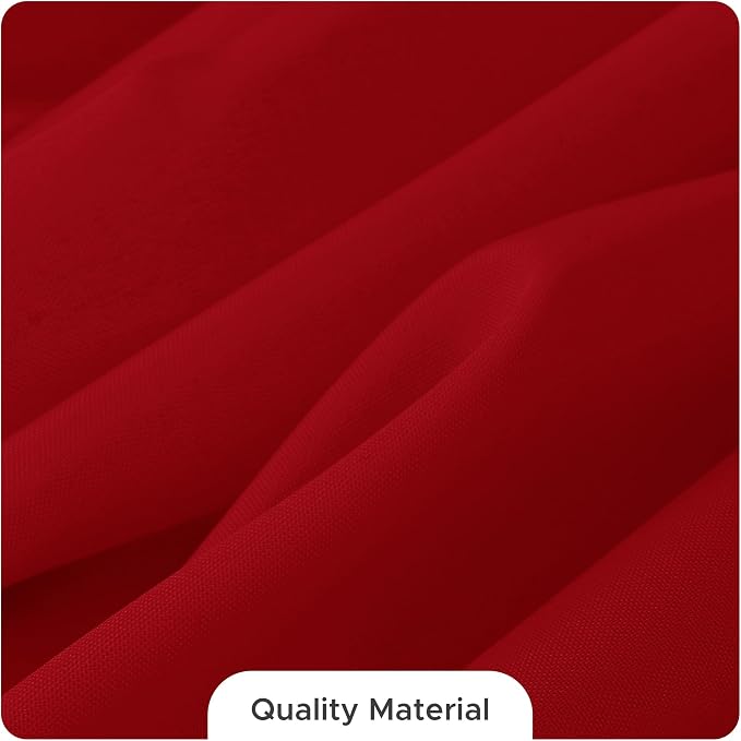 Fitable 8 Pack Round Tablecloths: Stain Resistant Wrinkle Free Circle Table Clothes, Washable Reusable Polyester Table Covers for Wedding Party Birthday Banquet Reception(Red, 84 Inch)