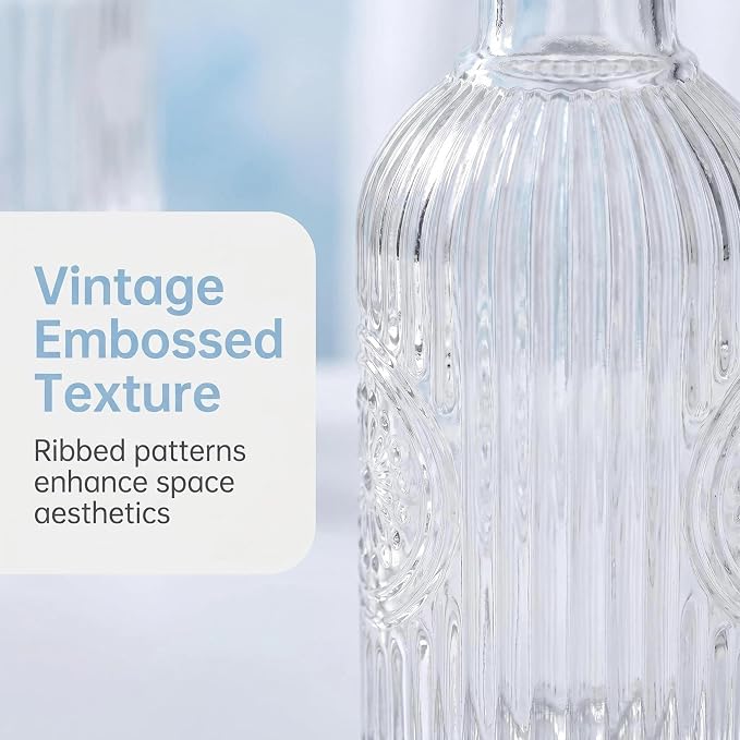 Mini Bud Vases Centerpieces for Tables,Clear Bud Vases for Flowers,Small Flower Vases Suitable for Birthday Party,Anniversary,Wedding Reception,Baby Shower (Clear, 12PCS)