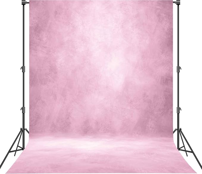 Abstract Professional Photography Backdrop for Portrait Photo Props Booth Background Photoshoot Studio with Polyester Fabric Roller Pocket on Top (8x12ft,Light Pink,No Stand)