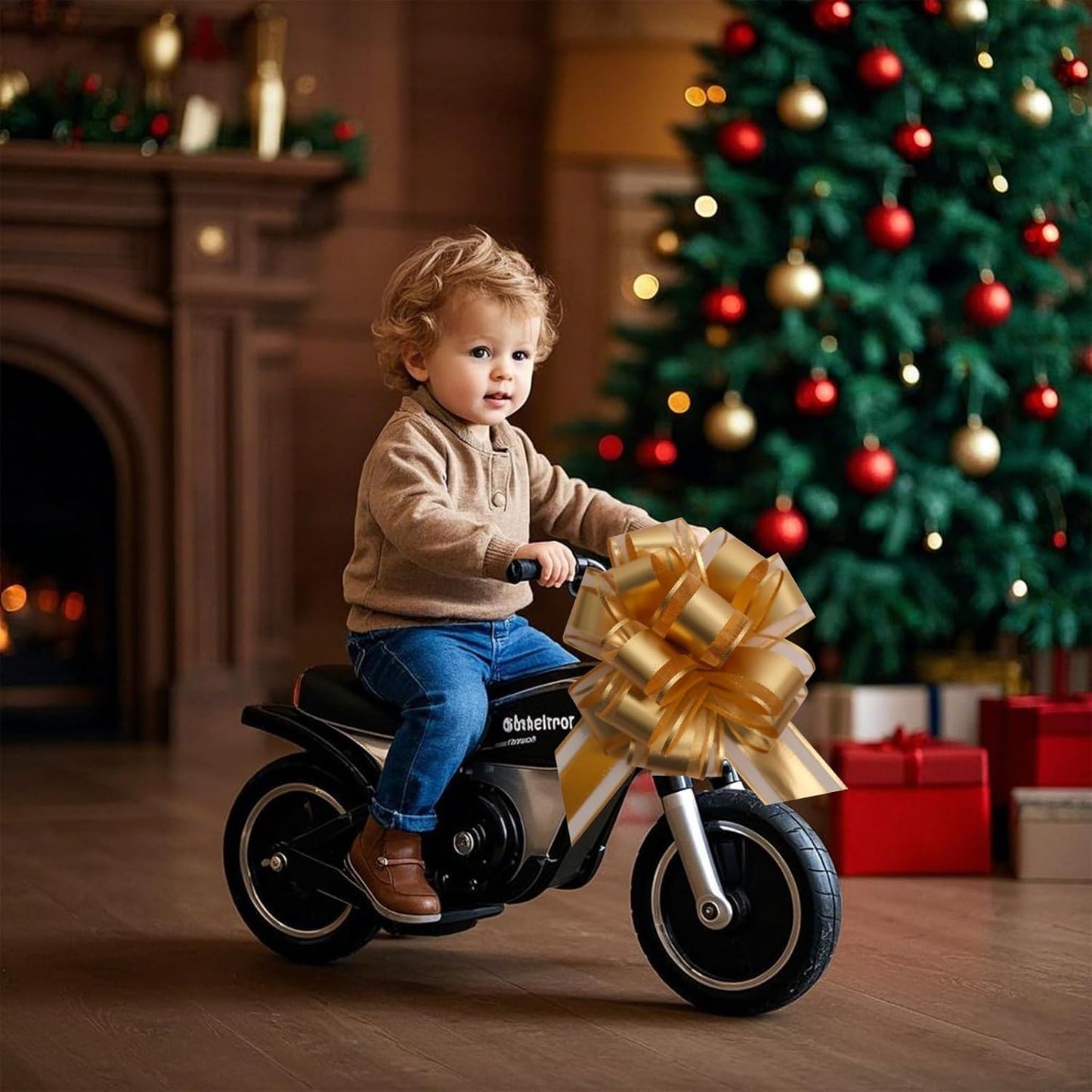 6 Pcs 6 Inch Golden Pull Bows, Perfect for Gift Wrapping, Weddings, Party Decorations, Crafts Easy-to-Use Pull Bows for Gifts and Events