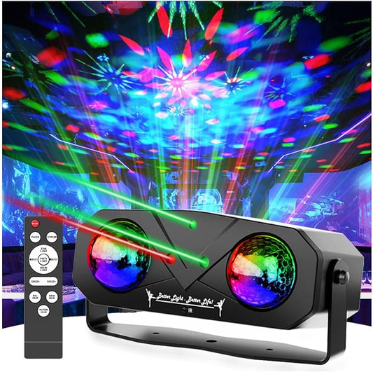 Disco Ball Light,Party Disco Strobe Ocean Star Projector Dj Dance Light Sound Activated with Remote Control Stage Rave for Parties Bar Birthday Wedding KTV Christmas Halloween Dancing Décor