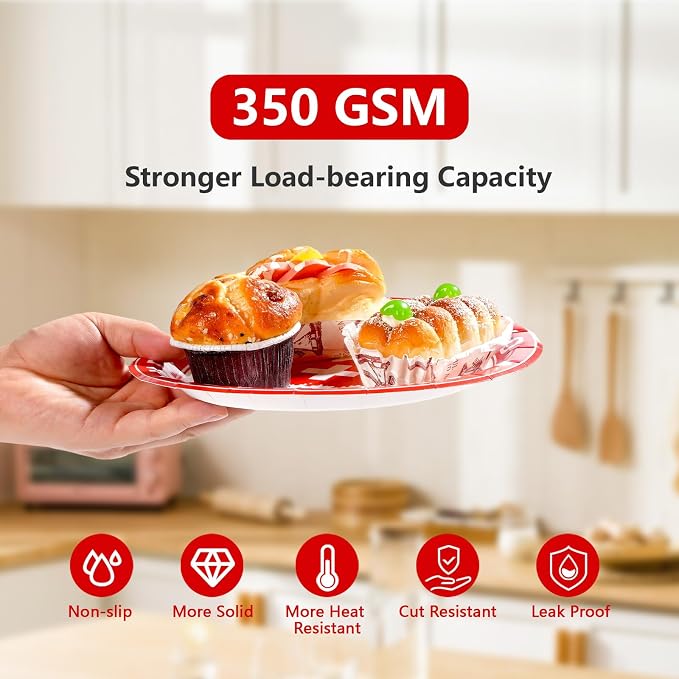 Grencian 96Pcs Switzerland Party Supplies Swiss Flag Plates and Napkins Disposable Switzerland Paper Plates Swiss National Day Decorations Tableware Kit for Football Events Travel, Cultural