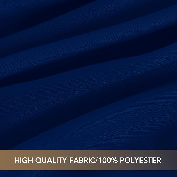 sancua Rectangle Tablecloths for 6 Foot Tables, 6 Pack - Washable Polyester Fabric Table Cloth for Wedding Party, Birthday, Banquet Reception, 54x108 Inch, Navy Blue