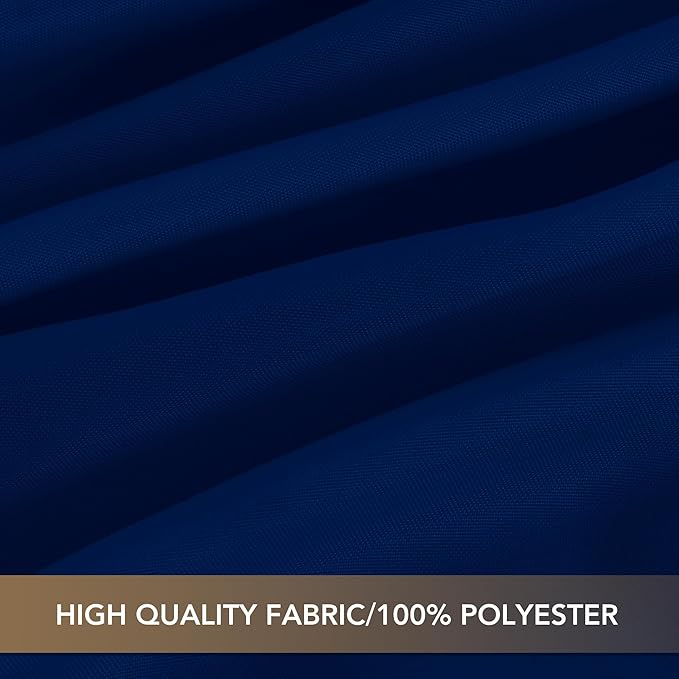 sancua Navy Blue Round Tablecloths 120 Inch, 6 Pack - Circle Fabric Cloth Table Cloths for Wedding Party Banquet Birthday, Washable Polyester Table Cover (Fit 30-72 Inch Tables)