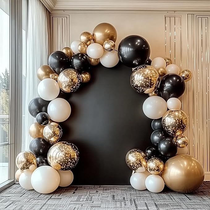 Gold Balloons, 98PCS Chrome Metallic Gold Balloon Garland Arch Kit, 18/12/10/5 Inch Different Sizes for Birthday Baby Shower Wedding Graduation Party Decorations