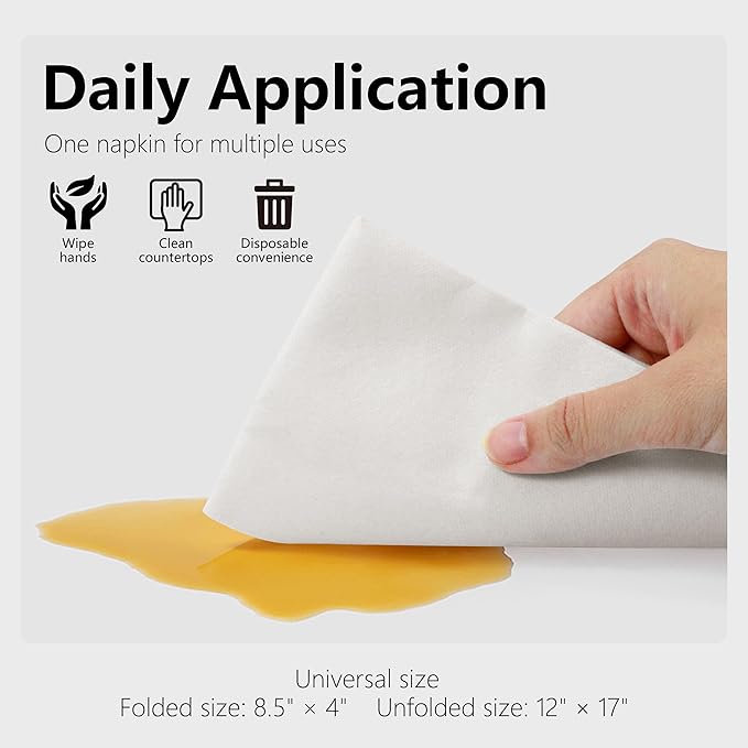 200 Pack Gzfunteng Linen-Like napkins disposable Red and White, 12" × 17" Paper Napkins, Durable and Absorbent Guest Hand Towels for Bathroom, Kitchen, Powder Room or Event