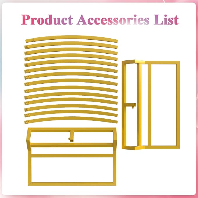 Fomcet Round Backdrop Stand 8FT Gold Circle Balloon Arch Frame Large Metal Wedding Arch for Anniversary Birthday Party Valentine Ceremony Wedding Decorations Thickened Square Tubes