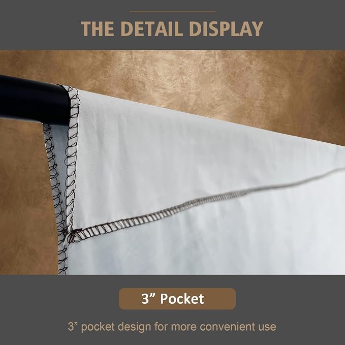 Abstract Professional Photography Backdrop for Portrait Photo Props Booth Background Photoshoot Studio with Polyester Fabric Roller Pocket on Top (8x14ft,Brown,No Stand)