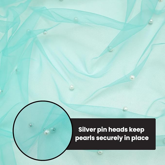 Artoid Mode 6PCS Pearl Turquoise Gauze Table Runner 120 Inch 10FT, Seasonal Sheer Dining Holiday Wedding Birthday Baby Shower Table Decor for Home Party