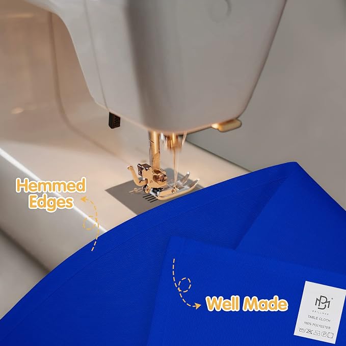BRILLMAX 8 Pack Royal Blue Tablecloths 60 x 126 Inch for 8ft Rectangle Tables - 150 GSM Polyester Fabric, 15" Standard Drop, Water, Stain & Wrinkle Resistant Cloth Cover for Wedding Dining Buffet