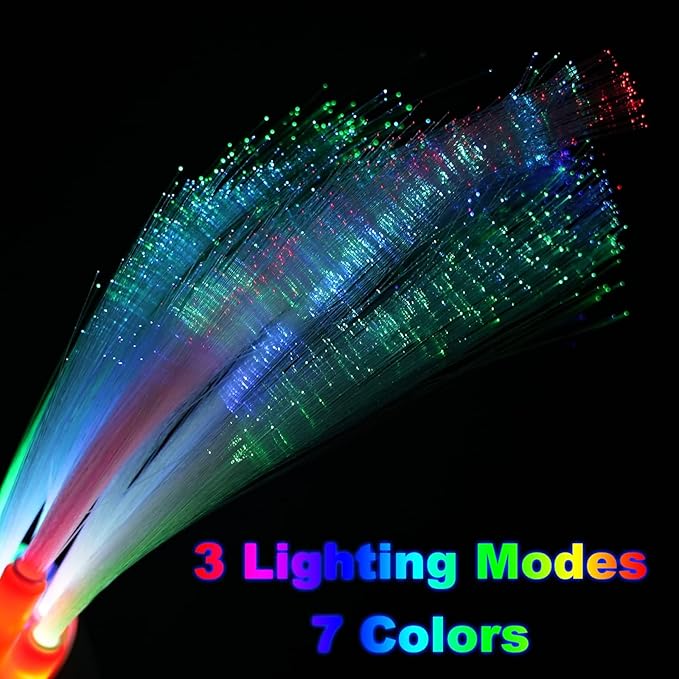 BouQuw 100 Pack Glow Sticks Mardi Gras Party Supplies ,3 Models Flashing Sticks, Fiber Optic Wands Light up Sticks Fit New Years Eve World cup 2026 4th of july Graduations