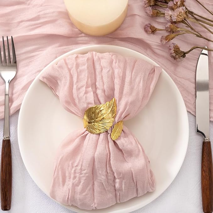 50 Pack Dusty Pink Cheesecloth Napkins Cloth Washable Spring Summer Cloth Napkins Set of 50 Bulk 21x21 Inches for Wedding Baby Bridal Shower Birthday Dinner Party Table Decor