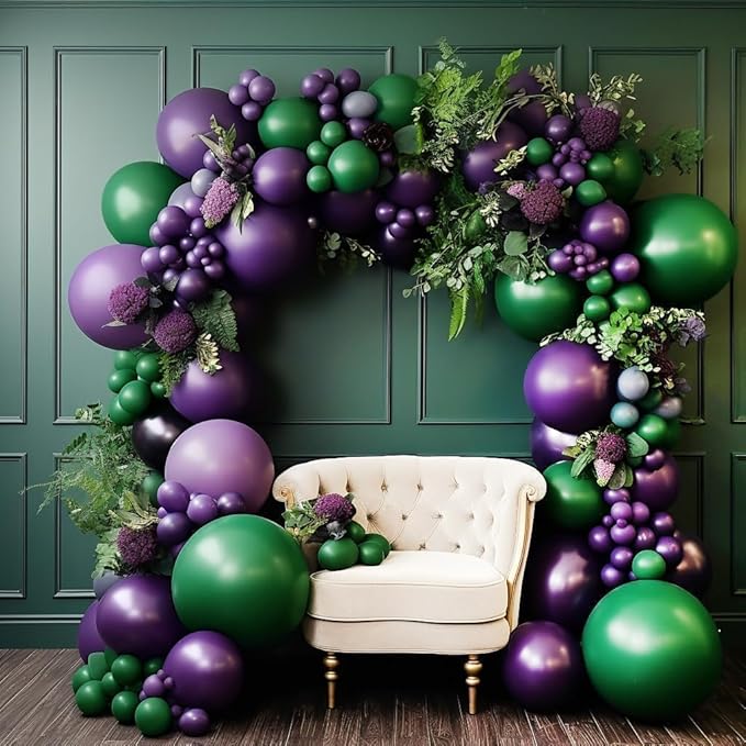 Dark Emerald Green Balloons Different Sizes Latex Double Stuffed Forest Hunter Green Balloon Arch Garland Kit for Birthday Baby Shower Graduation Wedding Bridal Shower Safari Graduation Party Decor