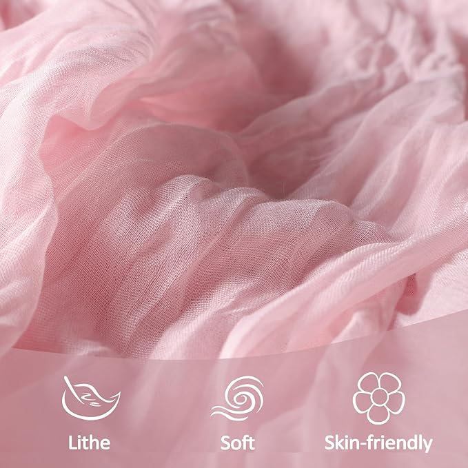 6 Pack Pink Table Runner Cheesecloth 10Ft Spring Gauze Cheese Cloth Table Runner 35x120 Inch Boho Rustic Sheer Fabric for Holiday Party Decor Baby Shower Wedding Home Decorations