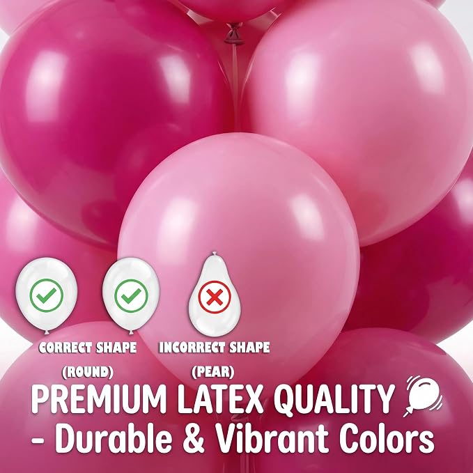 Balloon Column Kit Set of 2,5FT Balloon Tower Stand with Water Fillable Base&Pole,Pink Pillar Backdrop Decoration for Birthday,Baby Shower,Wedding,Bachelorette Party