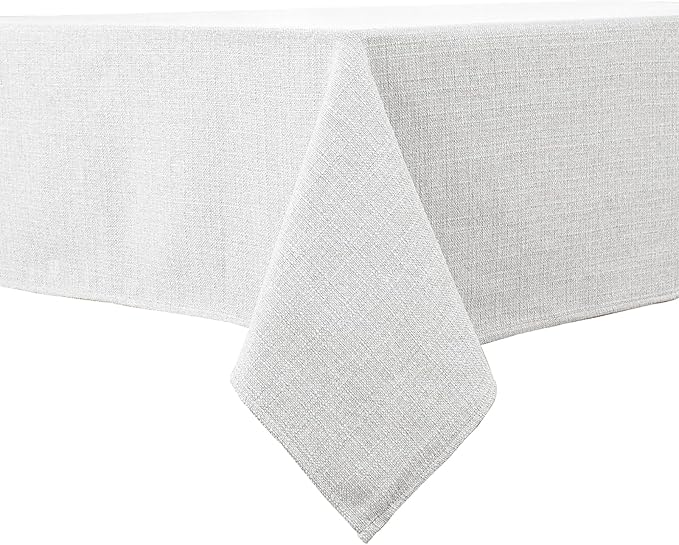 BALCONY & FALCON Square Tablecloth Washable Wrinkle Resistant and Water Proof Small Table Cloth Decorative Linen Fabric Tablecloth for Dining Parties Kitchen Wedding and Outdoor Use (Owl Gray, 47x47)