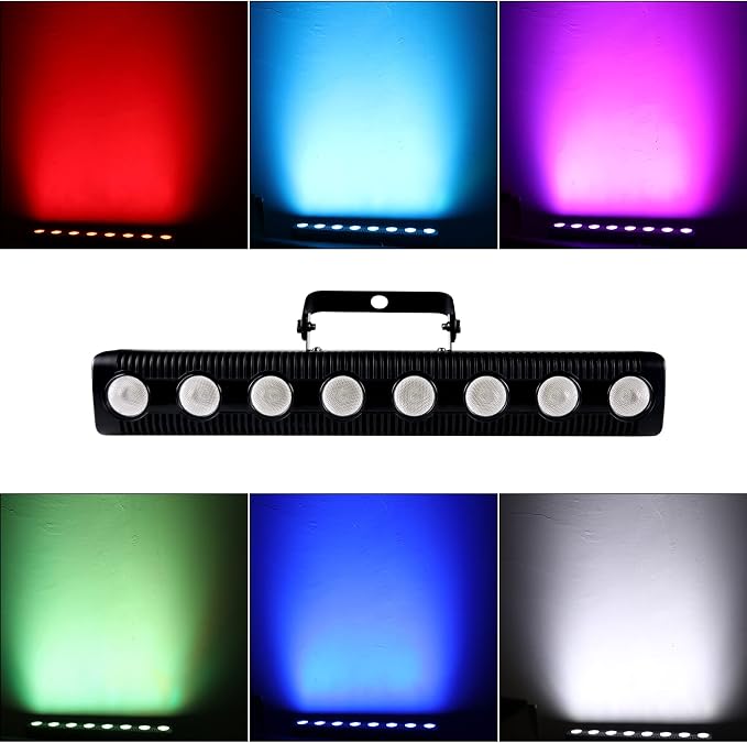 2 Pack Wall Washer Light, RGB Color Party Lights, Dj 4 in1 Sound Activated Stage Lights - for Indoor Outdoor Yards Churches Birthday Light Shows Clubs Bars