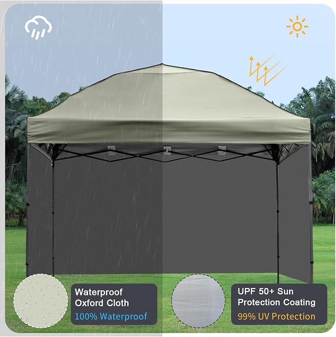 Instant Canopy Tent SideWalls Waterproof Sunwalls for 10x10 Pop Up CanopyTent, 300D Polyester Canopy Walls 3Pack Sidewalls Waterproof and UV Protection