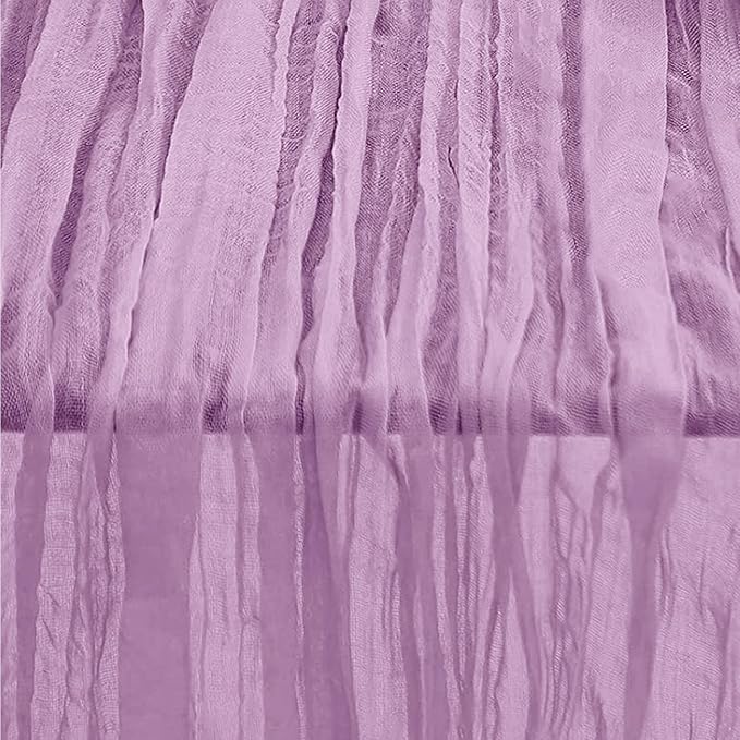 1 Pack Lilac Cheesecloth Table Runner 35x120 Inch 10Ft Rustic Gauze Cheese Cloth Table Runner Sheer Cheesecloth Table Runners for Wedding Party Bridal Shower Decoration