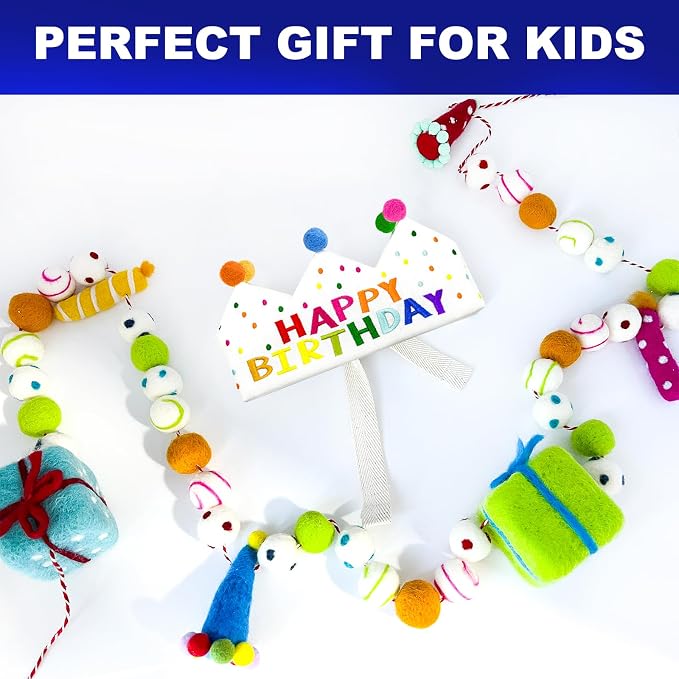 Personalized Hand Embroidered Birthday Hats Unique Happy Birthday Crowns Cute Party Hat for Boy Girl Fit All Ages