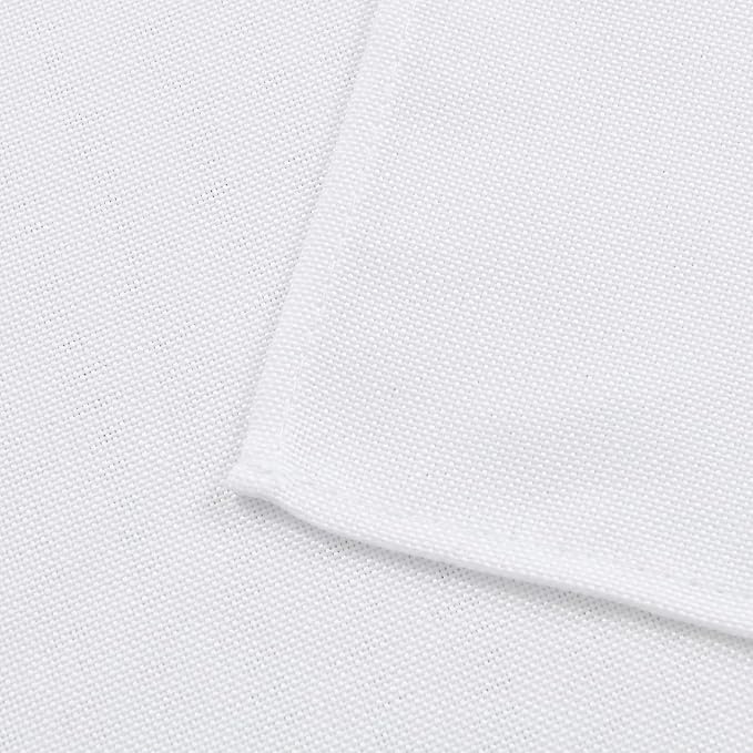 Hiasan Faux Linen Rectangle Tablecloth - Wrinkle and Stain Resistant Washable Table Cloth for Kitchen Dining Room Holiday Table Cover for Party Dinner, White, 54 x 120 Inch