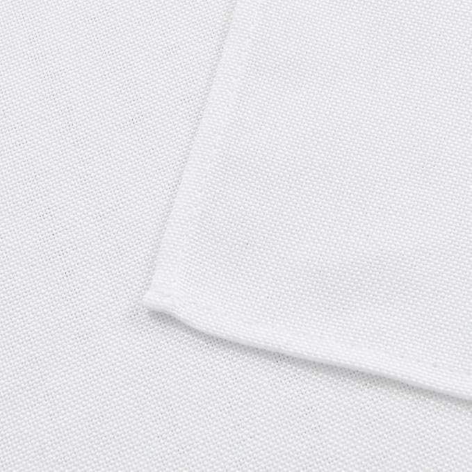 Hiasan Faux Linen Rectangle Tablecloth - Wrinkle and Stain Resistant Washable Table Cloth for Kitchen Dining Room Holiday Table Cover for Party Dinner, White, 54 x 108 Inch
