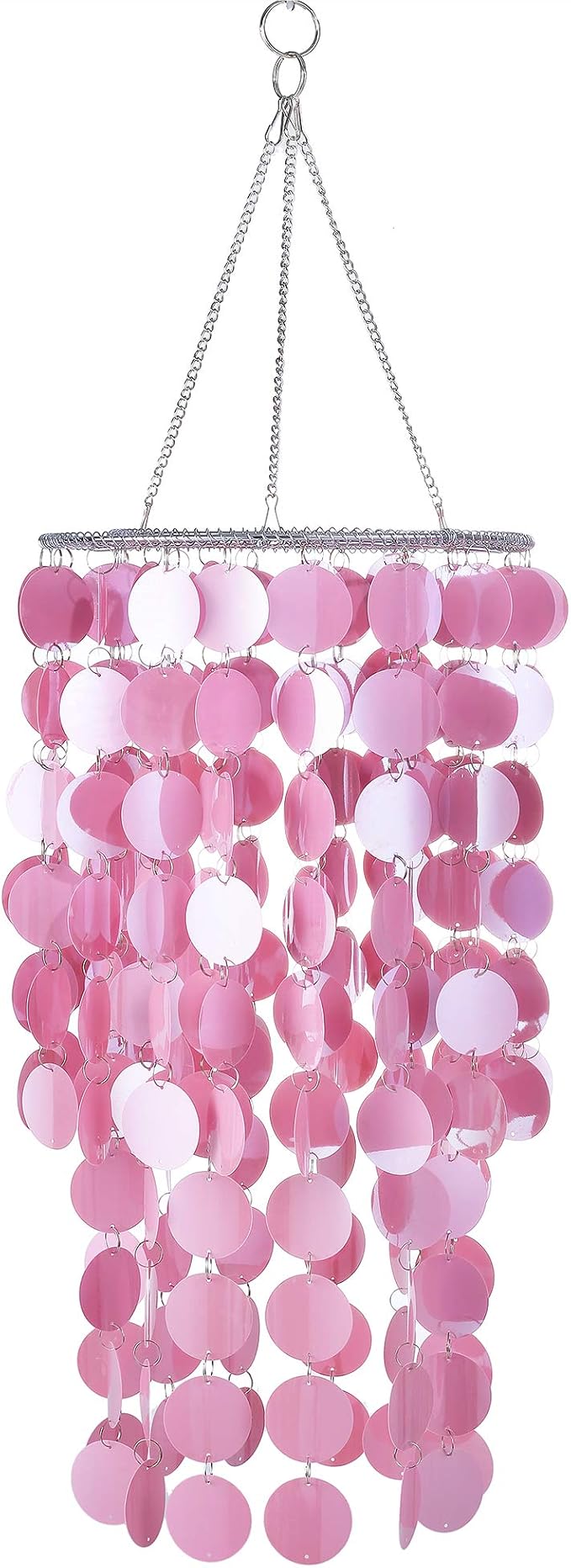 Pink Bling Hanging Chandelier Great idea for Wedding Chandeliers Centerpieces Decorations and Any Event Party Decor (PNK)