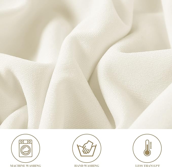 magalo 20 Pack Ivory Spandex Folding Waterproof Chair Cover, Stretch Chair Cover Protector for Wedding, Party, Dining Banquet and Other Special Events