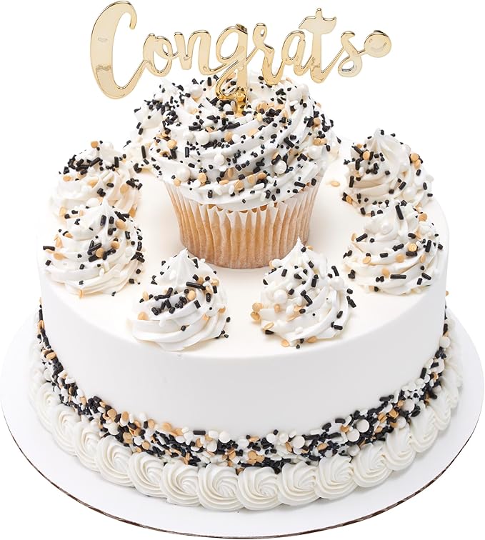 DecoPac Cheers To You Fusion Mix Sprinkles, 26oz, Shaped Candy Sprinkles in Handheld Container, Edible Decorations For Celebration Cakes, Cupcakes, Cookies and Donuts