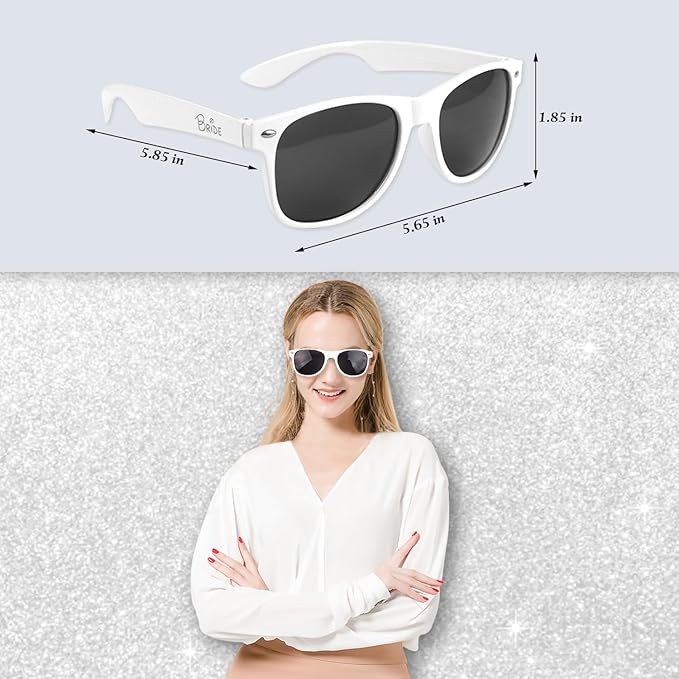 Mouse Ears Set - Bride Accessories - Bachelorette Party Favors - Bride Bachelorette Outfit Accessories to Match Bachelorette Outfit for Bride - Magic Kingdom (Iridescent/White Bride, 1)