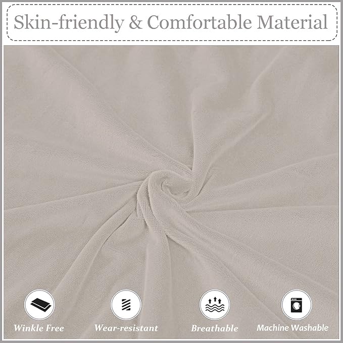 Velvet Plush XL Dining Chair Covers, Stretch Chaircover, Spandex High Chairs Protector Covers Seat Slipcover with Elastic Band for Dining Chairs (Tauqe 1, Set of 4)