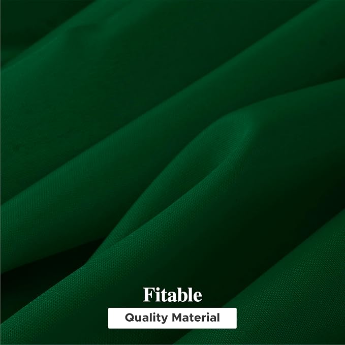 Fitable 6 Pack Hunter Green Rectangle Table Clothes - 90 x 156 Inch - Wrinkle and Stain Resistant Fabric Tablecloths, Washable Polyester Table Covers for Wedding, Party, Banquet, Formal Events