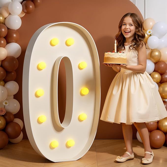 Marquee Letters 4 Feet Tall 4FT Large Light Up Letters O for Birthday Wedding Engagement Party Decorations Will You Marry Me Sign Yard Pre-Cut Foam Board
